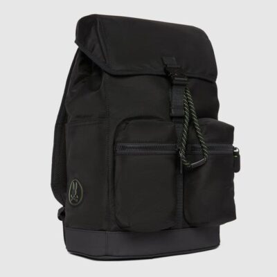 Men Flap Backpack Black | Psycho Bunny Bags & Wallets