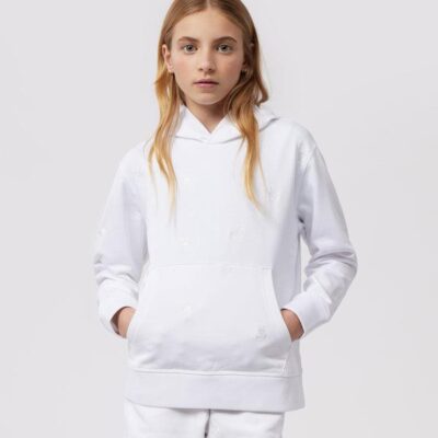 Kids KIDS WOAD EMBROIDERED POPOVER HOODIE White | Psycho Bunny Sweatshirts & Hoodies