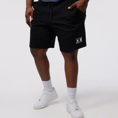 Men MENS BIG AND TALL KINGWOOD SWEATSHORT Black | Psycho Bunny Big & Tall