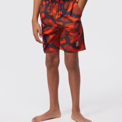 Kids KIDS HUSTON SWIM TRUNK Scarlet Ibis | Psycho Bunny Bottoms