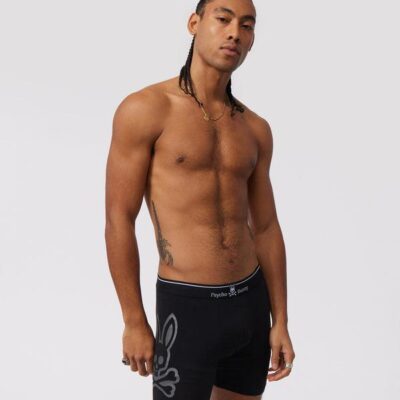 Men MENS SINGLE BOXER BRIEF Black | Psycho Bunny Lounge & Underwear