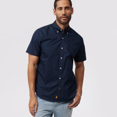 Men MENS RAZZMIC SHORT SLEEVE SHIRT Navy | Psycho Bunny Casual Shirts