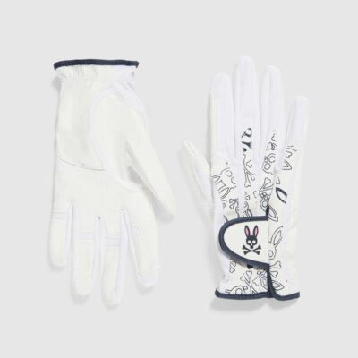 Men LIMITED EDITION STRETCH LADIES GLOVE White | Psycho Bunny Golf Accessories