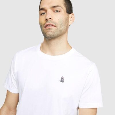 Men MENS CLASSIC CREW NECK TEE White | Psycho Bunny Tees